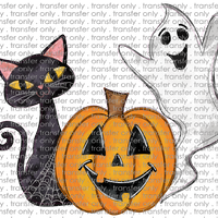 HALLO 84 Pumpkin Ghost Cat