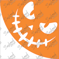 Halloween Scary Jack Face Acrylic Bleach Sleeve Stencil