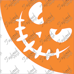 Halloween Scary Jack Face Acrylic Bleach Sleeve Stencil
