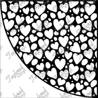 Heart 2 Acrylic Bleach Sleeve Stencil