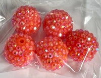 20mm Sparkle Rhinestone AB Bubblegum Beads
