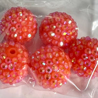 20mm Sparkle Rhinestone AB Bubblegum Beads