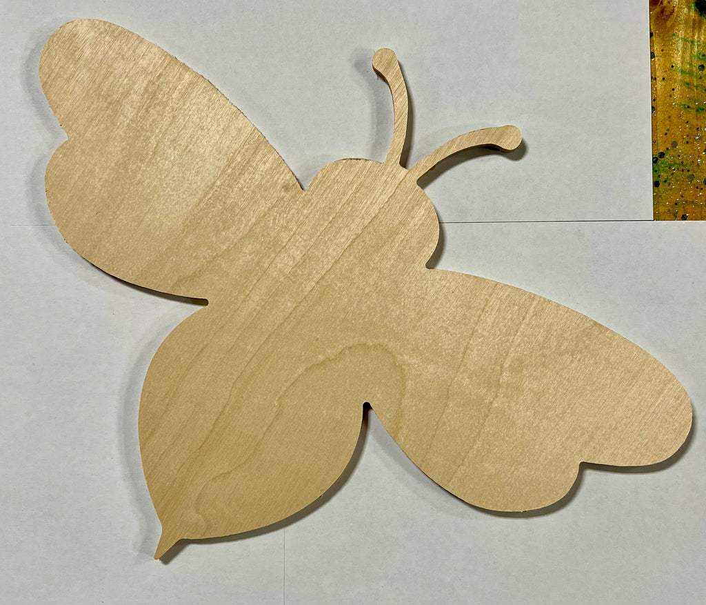 Bumble and Birch Floral Butterfly Wood Pin
