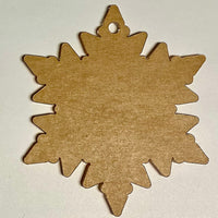 Ornament Snowflake Acrylic Blank