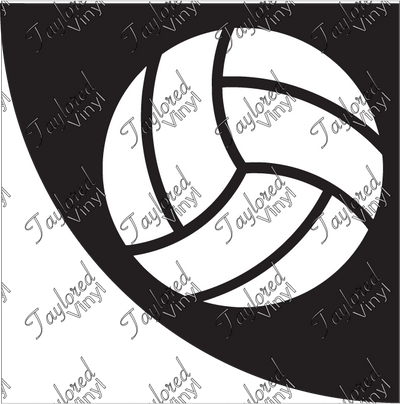 Large Volleyballs Acrylic Bleach Sleeve Stencil