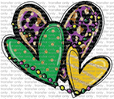 MG 69 Mardi Gras Heart Beads