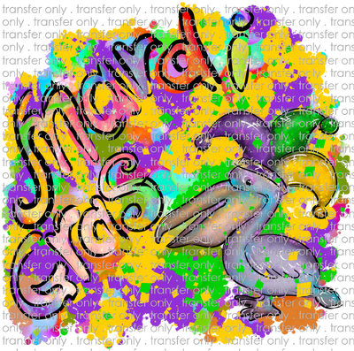 MG 83 Watercolor Mardi Gras Pelican