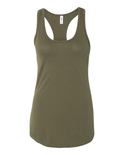 Military Green - Next Level - Racerback Tank - 1533