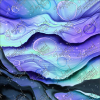 P-ACH-18 Watercolor Alcohol Ink Mint to Purple Wave