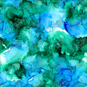 P-ACH-28 Alcohol Ink Blue and Green