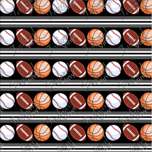 P-SPT-28 Sports Baseball, Football, Basketball