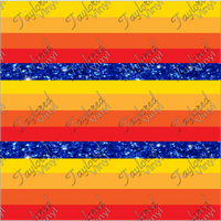 P-SPT-67  Orange Yellow White and Navy Faux Glitter Stripes 04