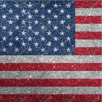 P-USA-37 Faux Glitter American Flag