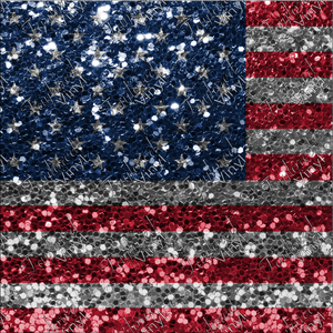 P-USA-38 Faux Sequins American Flag