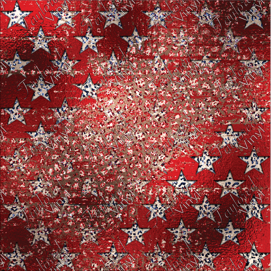 P-USA-61 Red Stars Leopard and Faux Foil