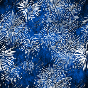P-USA-67 Tye Dye Fireworks Blue and White