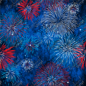 P-USA-68 Tye Dye Red White Blue Fireworks