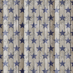 P-USA-80 Blue Stars on Wood Pieces