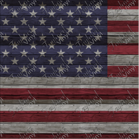 P-USA-84 Dark American Flag on Wood Pieces 01
