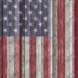 P-USA-85 Shaded American Flag on Wood Pieces 01
