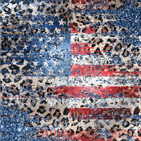 P-USA-91 American Flag Faux Foil Faux Glitter