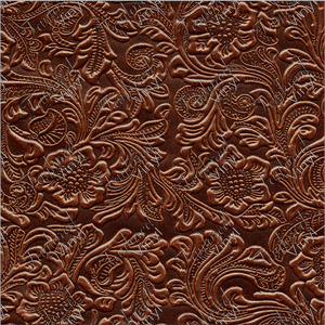 Aqua Brown Tooled Leather Pattern | iPad Case & Skin