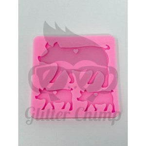 Pig Mama/Baby Keychain Silicone Mold