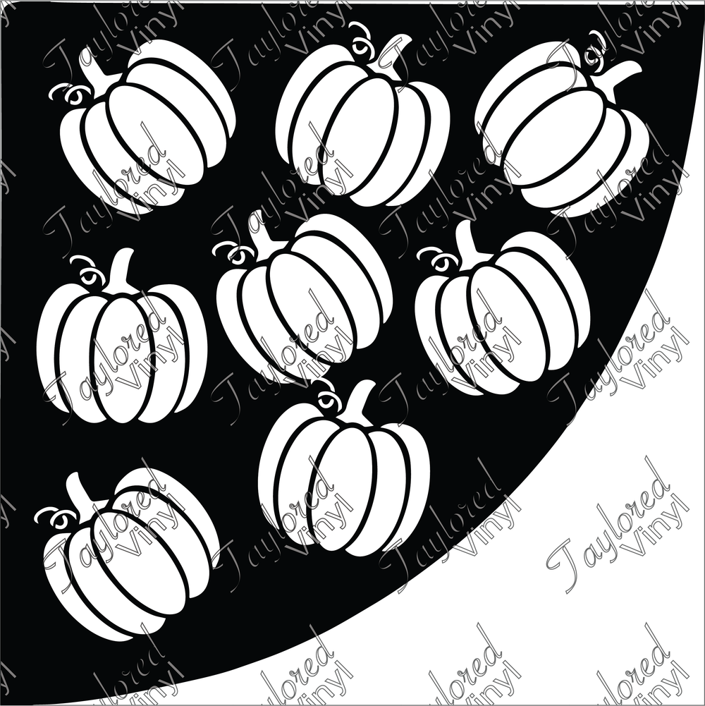 Pumpkins Acrylic Bleach Sleeve Stencil