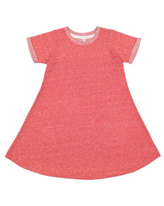 Harborside French Terry Twirl Dress Youth Red Melange