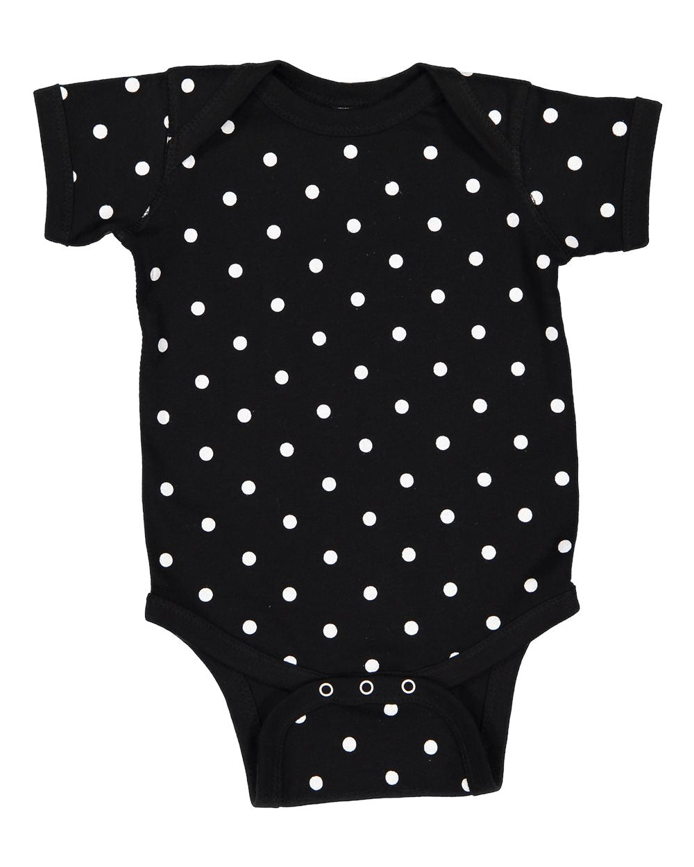 Rabbit Skin Baby Bodysuit 4400 Black-White Dot