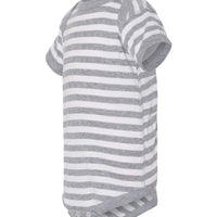 Rabbit Skin Baby Bodysuit 4400 Heather-White Stripe