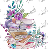SCH 238 Book Stack With Plants