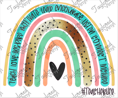 SCH 289 Teacher Life Pastel Rainbow