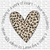 SCH 460 Teacher Leopard Tan Heart