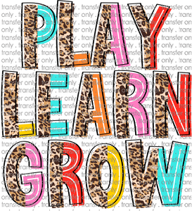 SCH 495 Play Learn Grow Split Letters