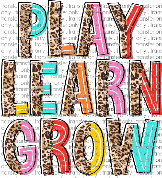 SCH 495 Play Learn Grow Split Letters