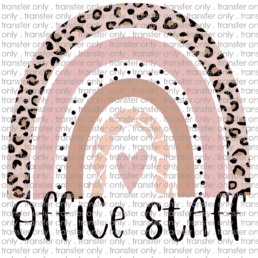 SCH 521 Office Staff Animal Print Rainbow