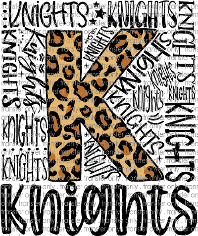 SCHMAS 114 Knights Leopard Print Typo