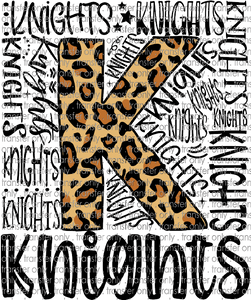 SCHMAS 114 Knights Leopard Print Typo