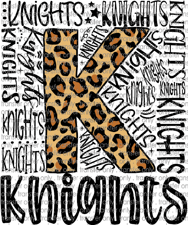 SCHMAS 114 Knights Leopard Print Typo