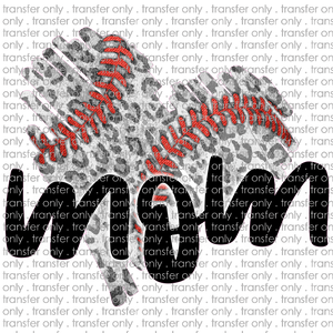 SPT 154 Mom White Leopard Baseball