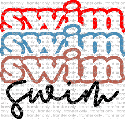 Swimming Cursive Swim Designs – Taylored Vinyl