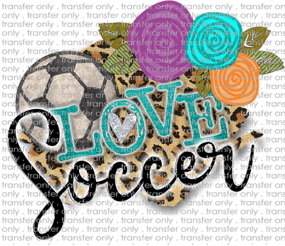 SPT 33 Love Soccer Leopard and Flowers