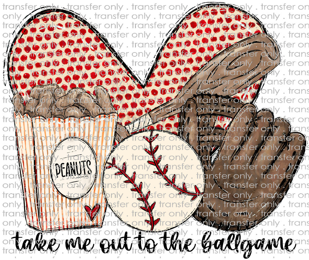 SPT 389 Baseball Heart Glove, Ball, Bat