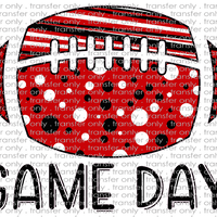 SPT 84 Red and Black Game Day Football