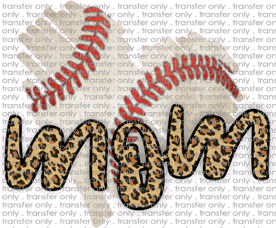 SPT 90 Mom Baseball Heart Leopard