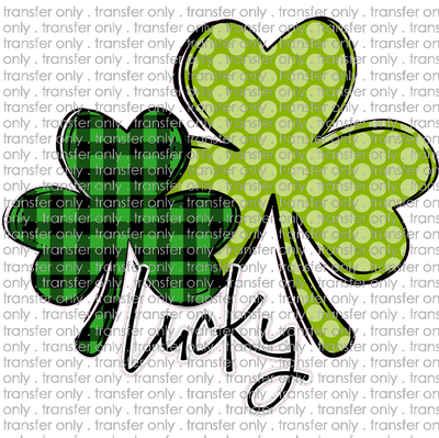 STP 25 Lucky double clover plaid dots