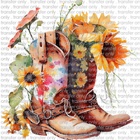 SW 125 Sunflower and Watercolor Boots