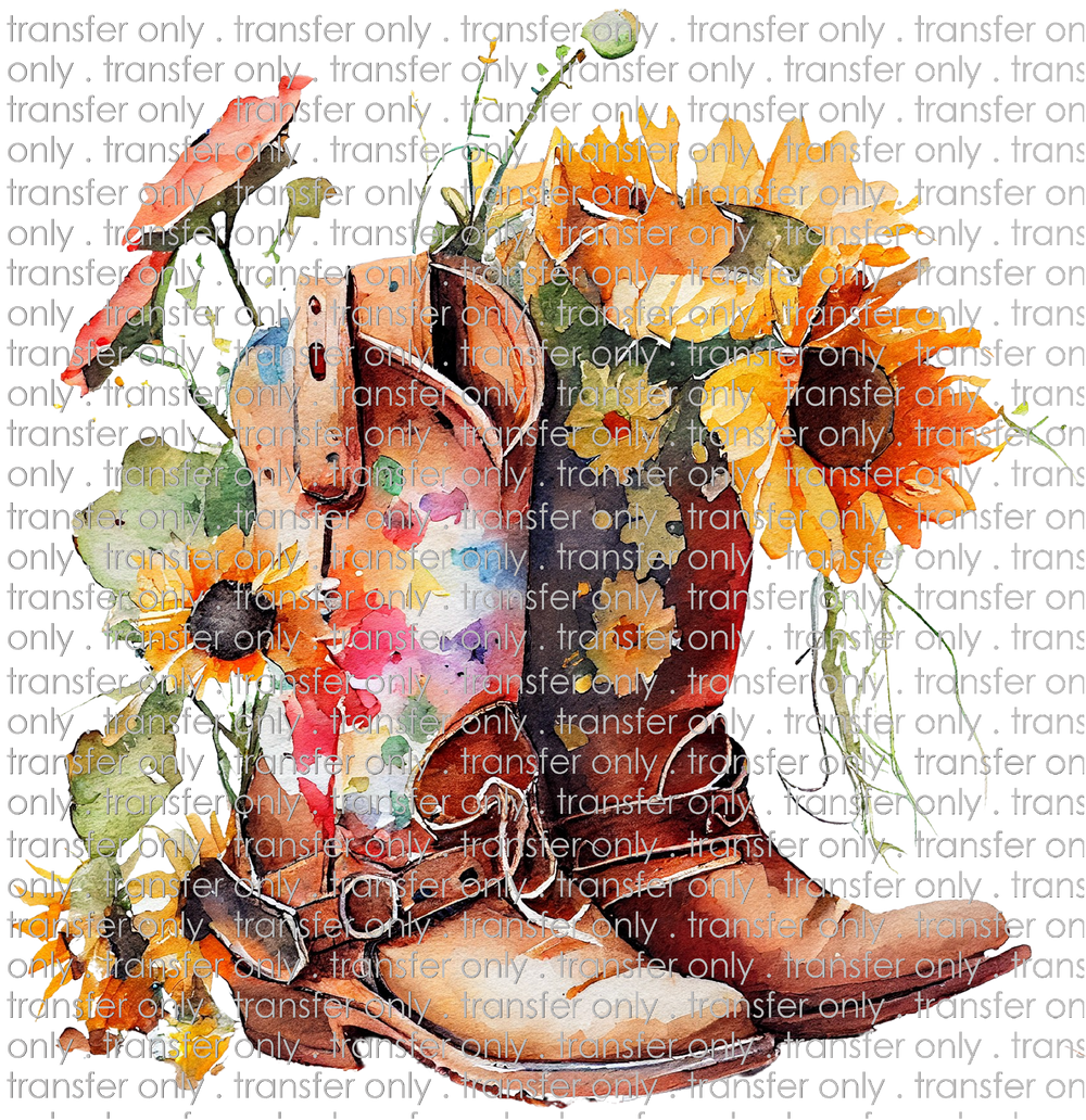 SW 125 Sunflower and Watercolor Boots