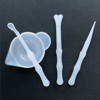 Silicone Cup with Mixing Tool and Spoon and Pointed Tool